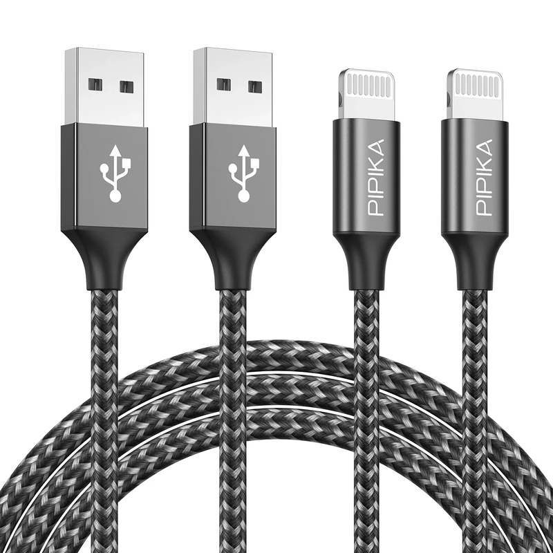 PIPIKA iPhone Charger Cable 3M/10FT 2Pack Lightning Cable Nylon iPhone Fast Charger Cable Lead for iPhone 13 12 11 Pro Max XS XR X 8 7 6 Plus 5 5s SE