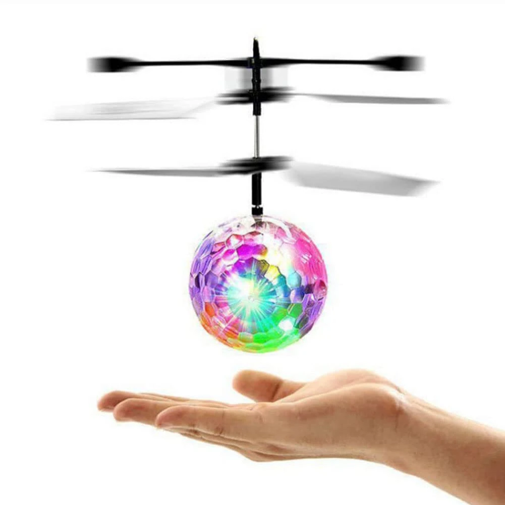 Cymwer Flying Ball for kids, LED Helicopter, Induction Flying Ball Remote Control LED Induction Aircraft USB Powered Hovering Aircraft 100mAh Children for Indoor Outdoor
