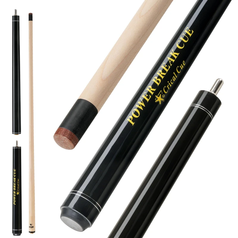 CRICAL Heavy Hitter Jump Break Cue 3-Pieces Carbon Fiber Break Jump Cue with 13.2mm Tip Punch Cue Professional Jump Cue Billiard Pool Stick