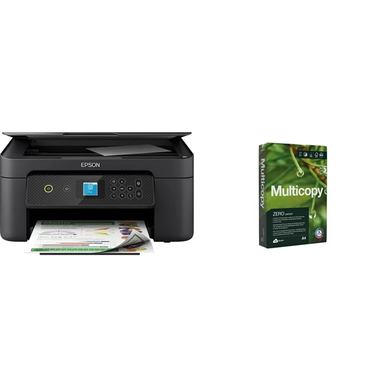 Epson Expression Home XP-3200 Print/Scan/Copy Wi-Fi Printer & Multicopy Zero A4 Paper, 80gsm, 500 sheets,Pack of 1