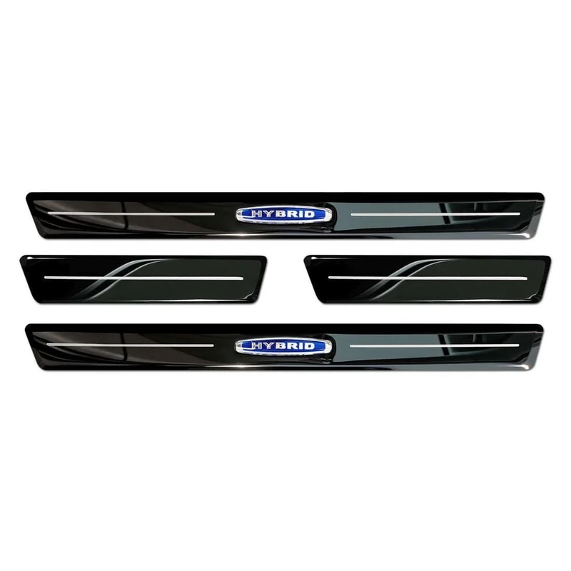Avisa Mirror Black Inox door sill protectors compatible with Volvo XC40 2018- 'Hybrid' - 4-pieces