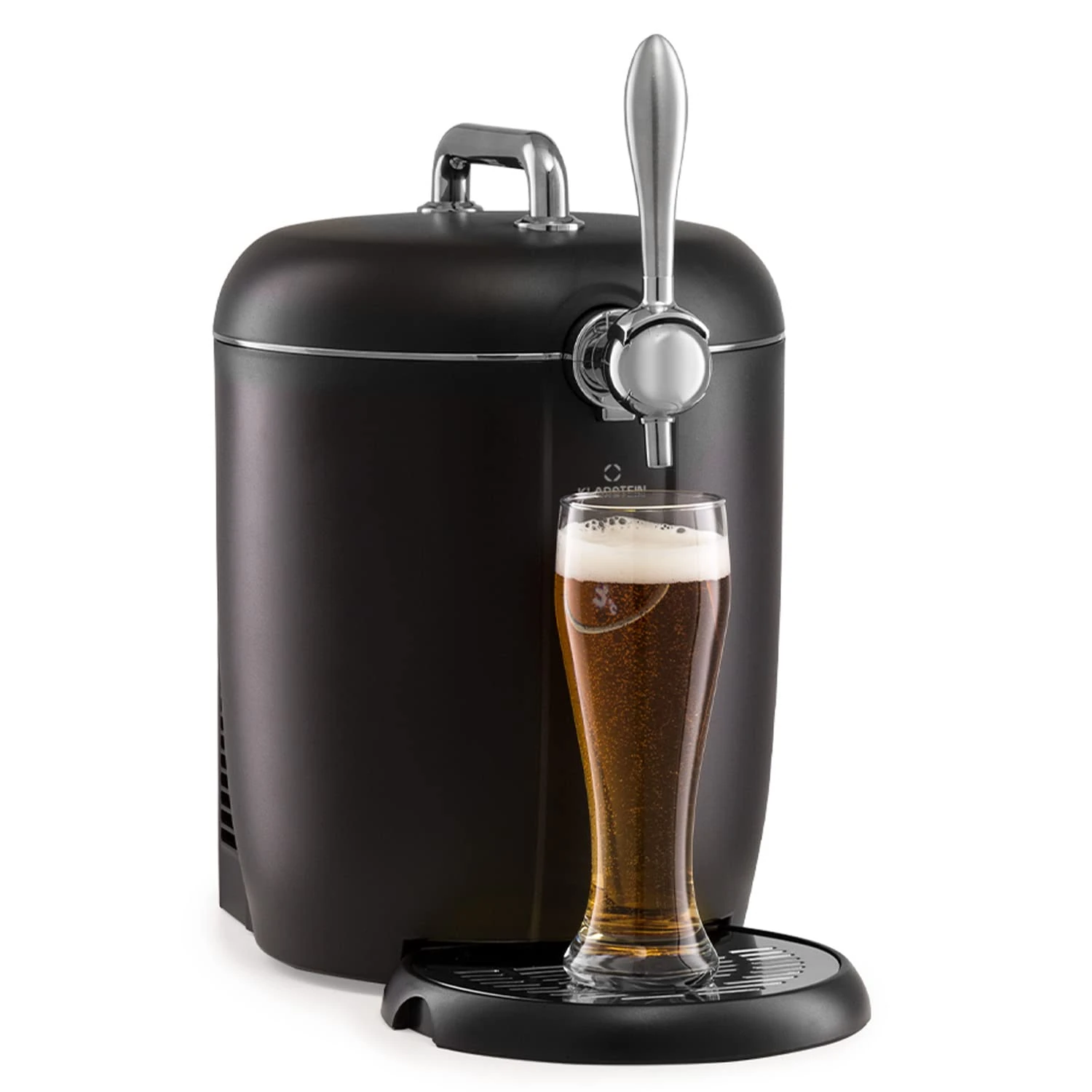 Klarstein 6L Beer Dispenser, 65W Beer Keg Machine, Quiet Beer Pump Tap Mini Keg, 3-12°C Range, Beer Draft Machine w/Freshness & Beer Level Indicator LED, Draught Beer Machine for Home Pub Bar
