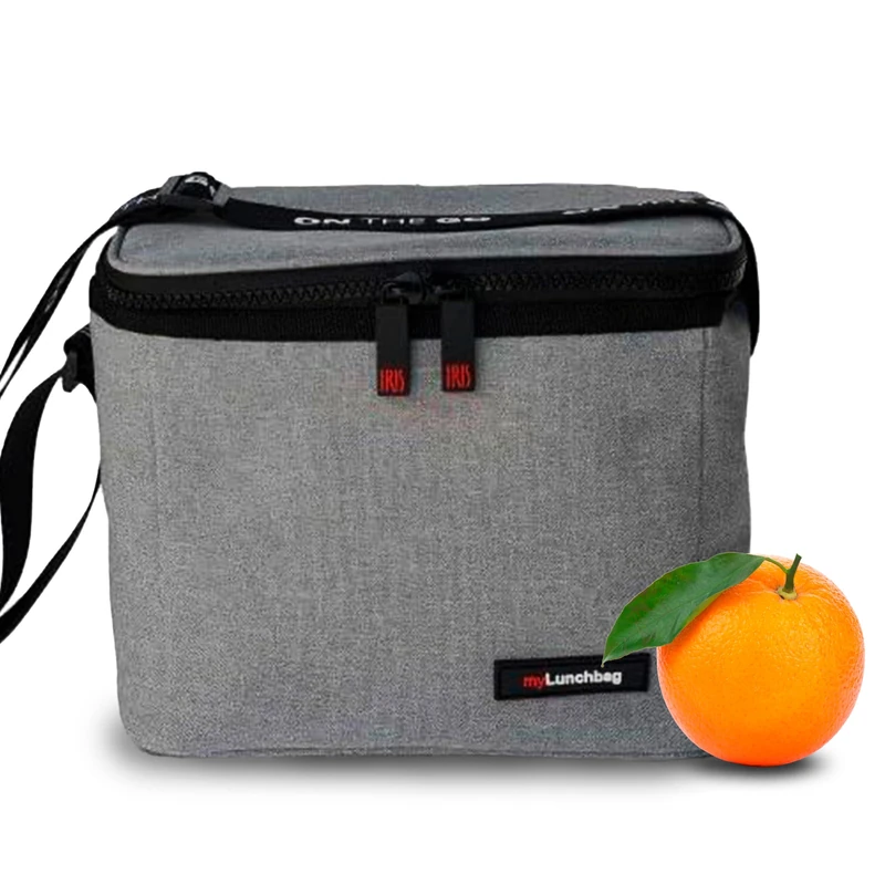 Iris Barcelona 9100-TG Lunch ON The GO Bag 4L Heather, Thermal Insulated Polyester with PEVA Inner Fabric, Flecked Grey