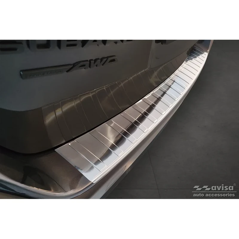 Avisa Stainless Steel Rear bumper protector compatible with Subaru Outback (BT) 2020- 'Ribs'