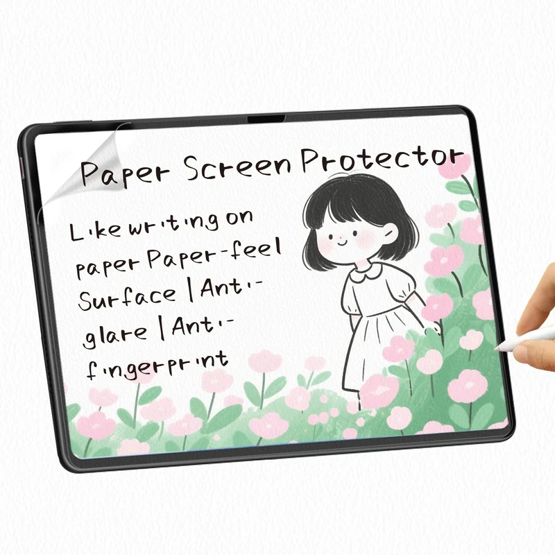 Phimoos 2 Pack Paper Screen Protector for iPad Pro 12.9 Inch (6th/5th/4th/3rd Gen, 2022/2021/2020/2018), Matte PET Texture Film for Drawing and Writing - Anti-Glare/Anti-Fingerprint