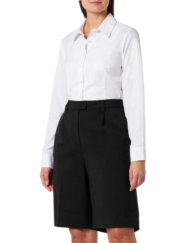 REPLAY Adult W8089 Poly/Wool Stretch Plain Bermuda Shorts, Black 098, 32