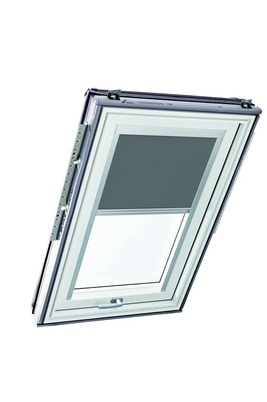 Original Roto Roller Blind Exclusive ZRE Daylight Blind for Roto Roof Windows Guide Rail Silver For Windows Series Designo R6/R8, i8 and Classic 64/84 Size 114/098 | 11/09 Colour Dark Grey
