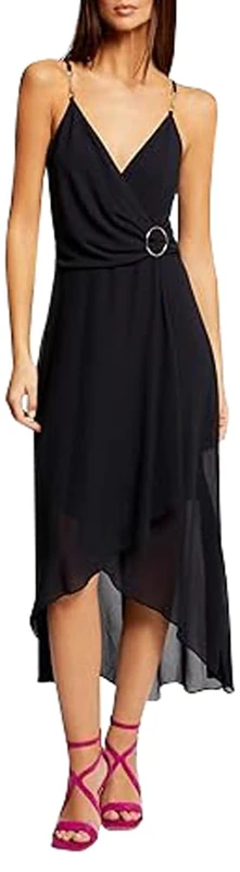 Morgan Mi-Long Dress at fine Marine Straps 36 Navy