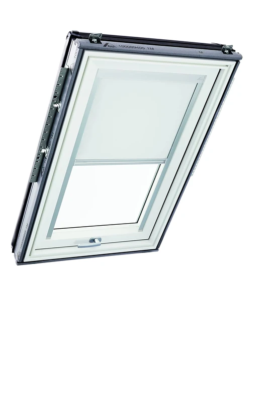 Original Roto Blackout Roller Blind ZRV Almost complete Blackout Guide Rail Silver For Roto Roof Windows Series Designo R6/R8, i8 and Classic 64/84 Size 114/078 | 11/07 Colour White
