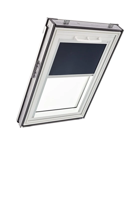 Original Roto Blackout Roller Blind ZRV Almost complete Blackout Guide Rail Silver For Roto Roof Windows Series Q Size 134/078 | 13/07 Colour Night Blue