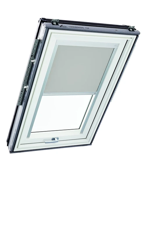 Original Roto Blackout Roller Blind ZRV Almost complete Blackout Guide Rail Silver For Roto Roof Windows Series Designo R6/R8, i8 and Classic 64/84 Size 074/078 | 07/07 Colour Light Grey