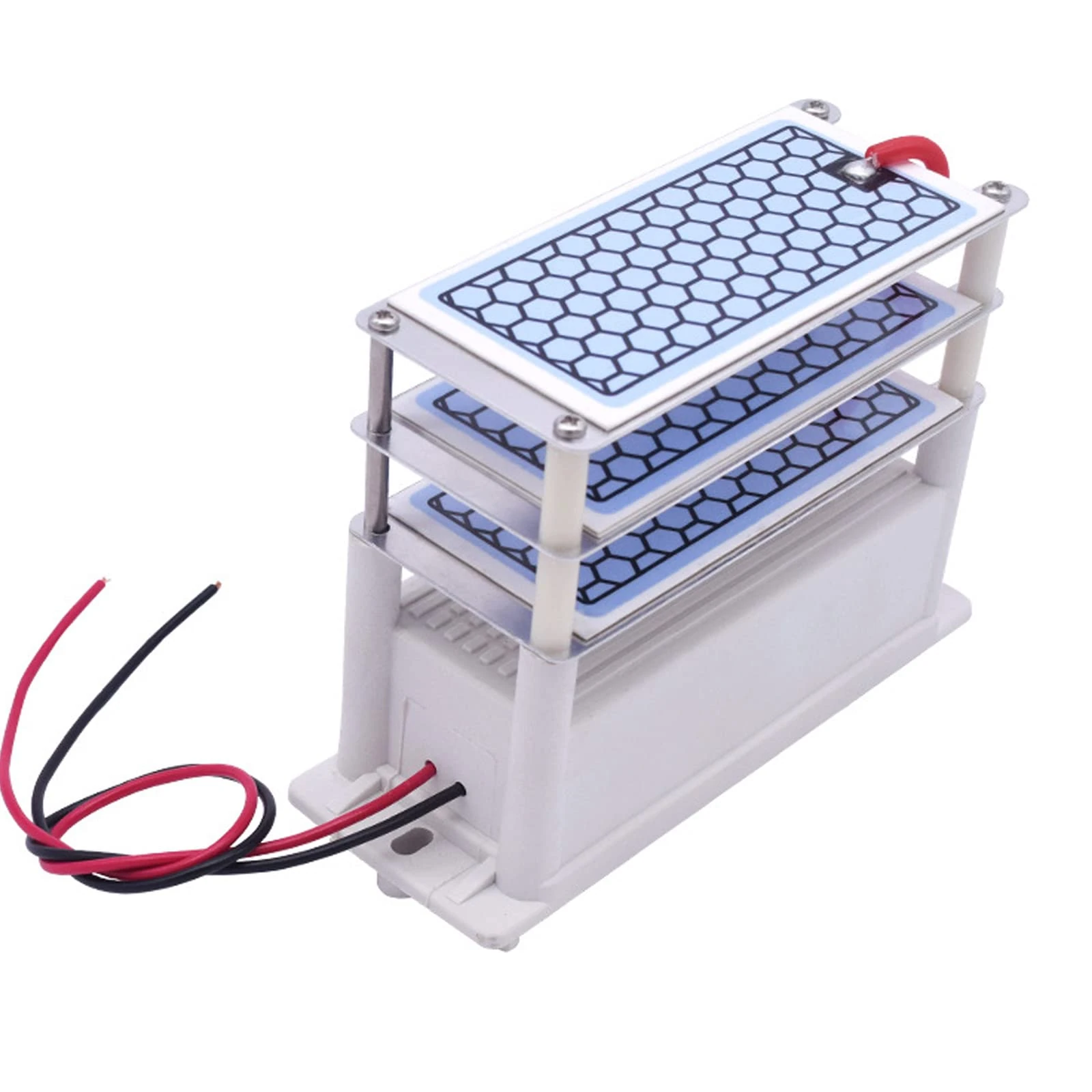 Ozone Generator, 220V Portable Integrated Ozone Generator, Ceramic Plate Ozonizer Machine, Ozonizer, Air Purifier, Deodorizer Sterilizer with Low Power Consumption for Professional DIY (15g)