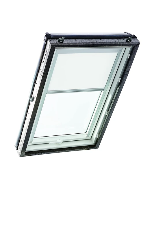 Original Roto Blackout Roller Blind ZRV Almost Complete Blackout Guide Rail Silver for Roto Roof Windows Series Designo R4/R7 and Classic 43/73 With Size 114/098 | 11/09 White