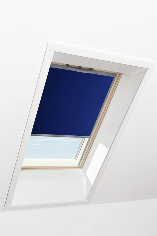 Original Roto Roller Blind Exclusive ZRE Daylight Blind for Roto Roof Windows Guide Rail Silver For Windows Series Q Size 114/140 | 11/14 Colour Night Blue - Image 1