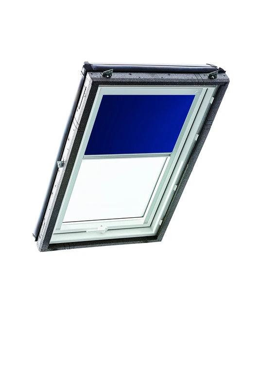 Original Roto Roller Blind Exclusive ZRE Daylight Blind for Roto Roof Windows Guide Rail Silver For Windows Series Designo R4/R7 and Classic 43/73 Size 114/098 | 11/09 Colour Night Blue