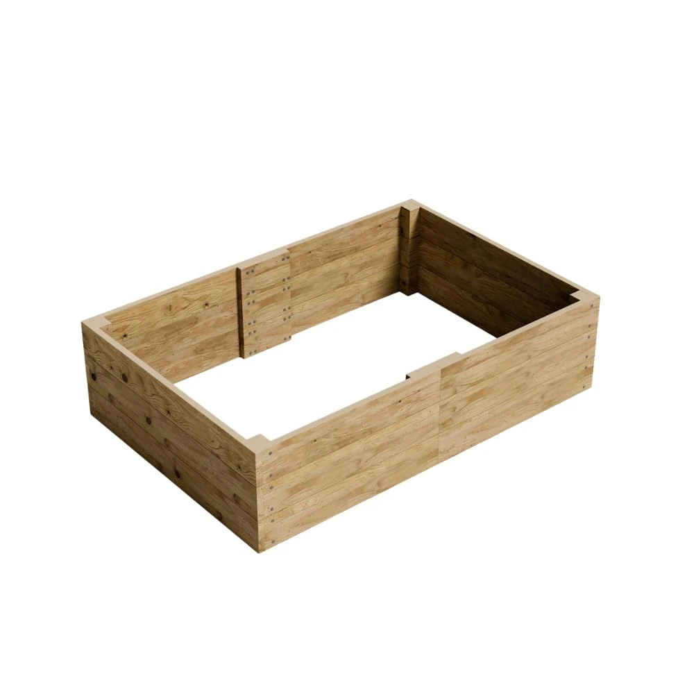 Conka Garden - Wooden Raised Bed Kit - Large Garden Planters for Vegetables, Herbs, Flowers – Start Growing Plants Earlier & Better - Durable & Resistant FSC Treated Timber 120cm L x 180cm W x 46cm H