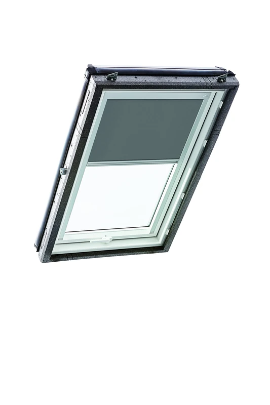 Original Roto Roller Blind Exclusive ZRE Daylight Blind for Roto Roof Windows Guide Rail Silver For Windows Series Designo R4/R7 and Classic 43/73 Size 074/098 | 07/09 Colour Dark Grey