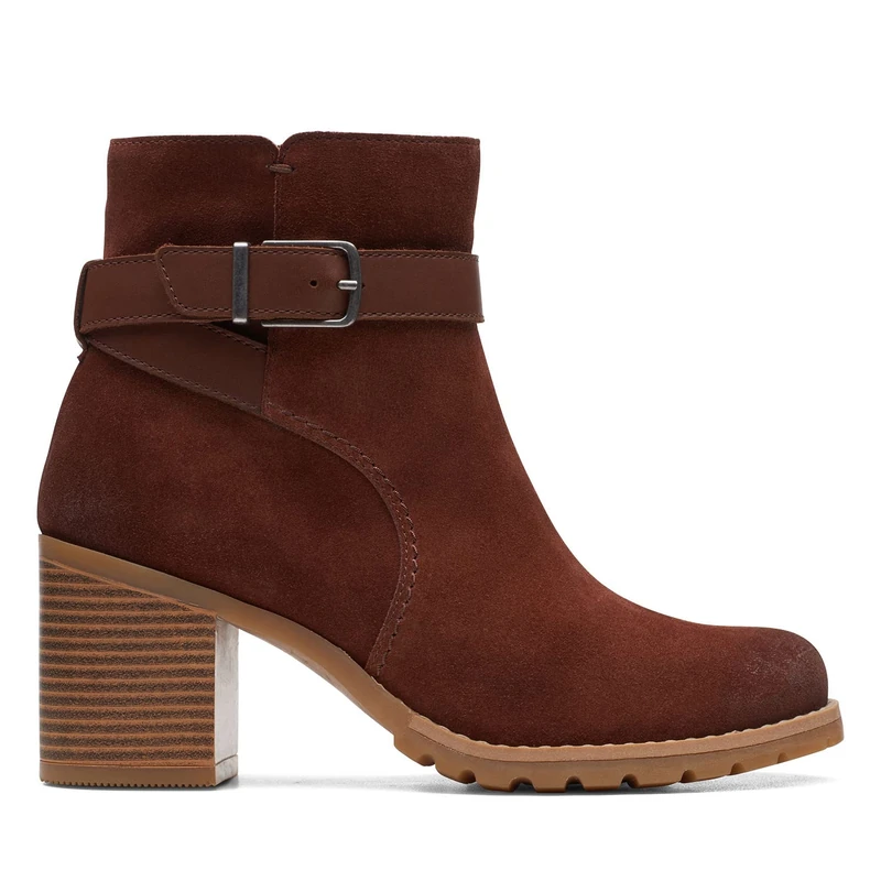 Clarks Women's Clarkwell Hall Fashion Boots, British Tan Sde, 6 UK