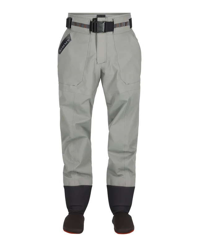 Simms Men’s Freestone Stockingfoot Fishing Wading Pants - Waterproof, Lightweight and Breathable Warm Weather Fishing Pants, Smoke, Medium 9-11 Foot