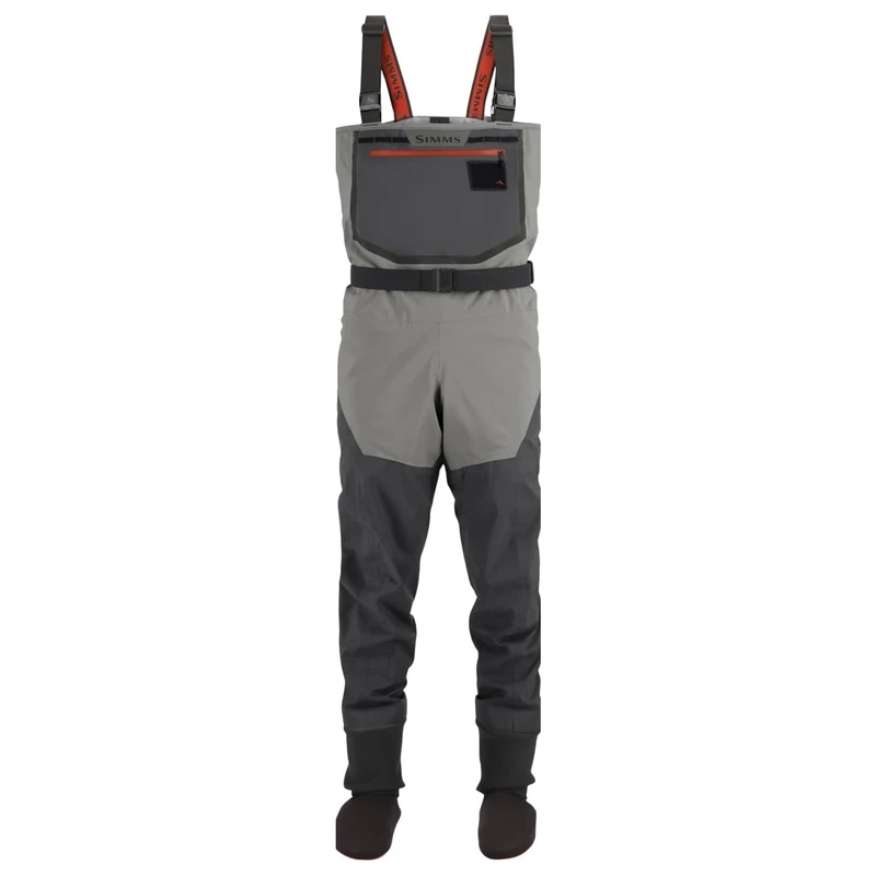 Simms Men's Freestone Stockingfoot Chest-High Fishing Waders - Durable, Breathable, Performance-Driven Waterproof Waders, Smoke, Large 9-11 Foot
