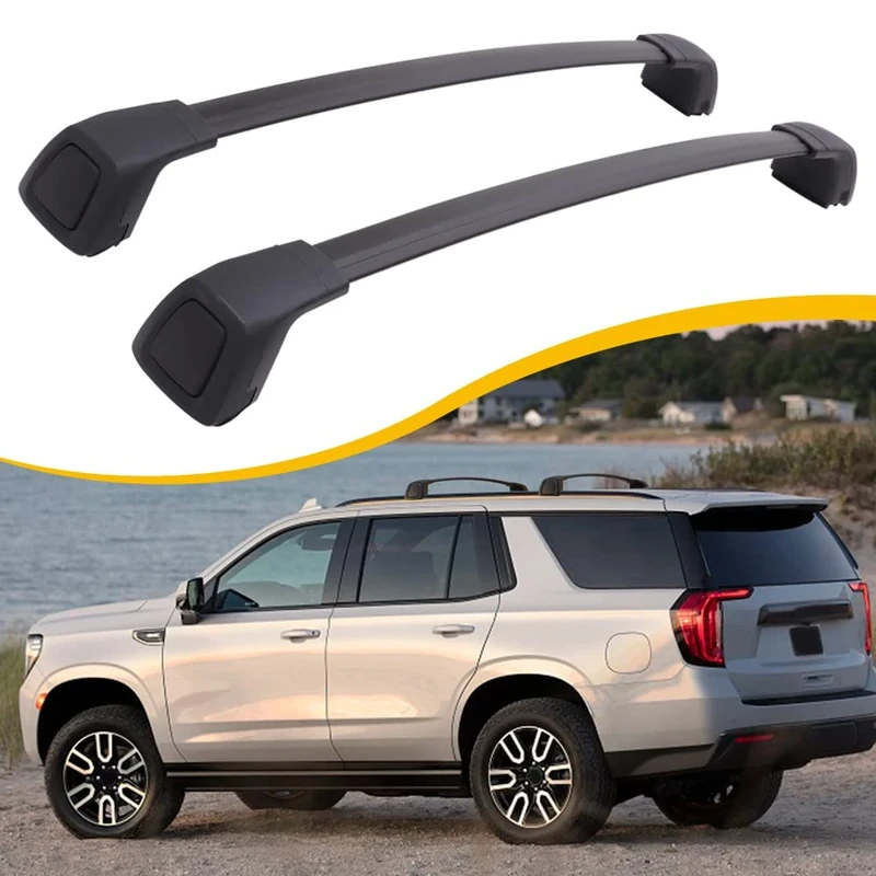 EZREXPM Lockable Cross Bars Roof Rack Fit for 2021 2022 2023 2024 Chevrolet Tahoe, GMC Yukon & Yukon XL, Chevrolet Suburban, Cadillac Escalade ESV Crossbar Cargo Bar Rooftop Accessories