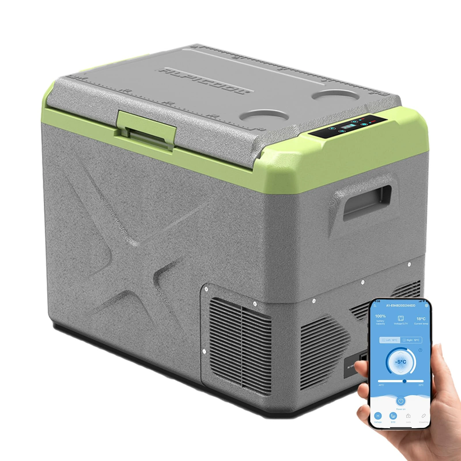 Alpicool X40 40L Car Fridge Freezer Portable Compressor Car Refrigerator 12/24V Electric Cooler for Camping, Road Trip, Picnic, Down to -20℃