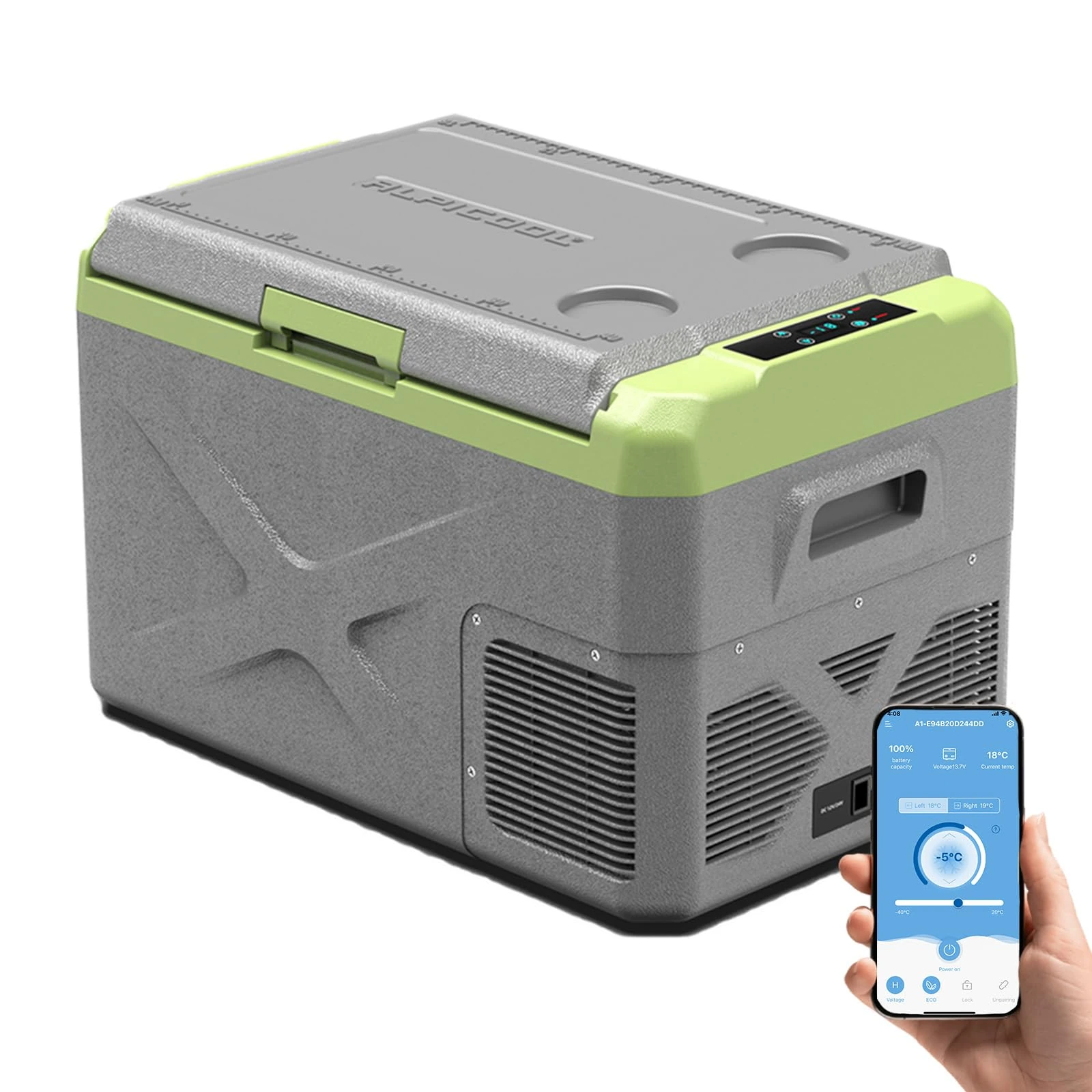 Alpicool X30 30L Car Fridge Freezer Portable Compressor Car Refrigerator 12/24V Electric Cooler for Camping, Road Trip, Picnic, Down to -20℃