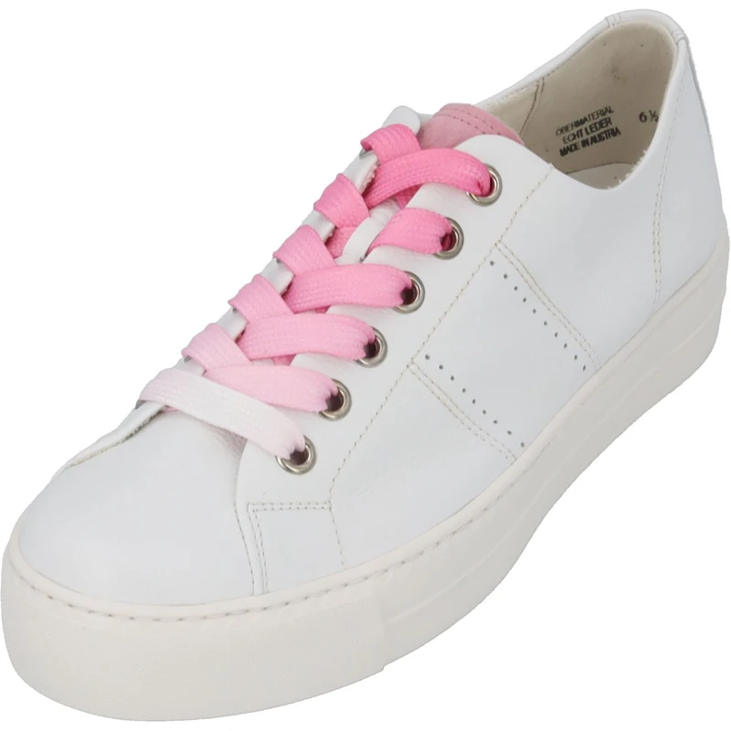 Paul Green Women's S.Nappa/S.Suede Sneaker - White/Candy