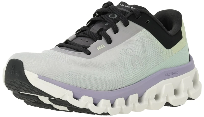 On Womens Cloudflow 4 Textile Synthetic Fade Wisteria Trainers 6 UK