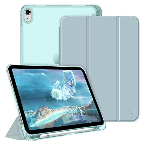 Fintie Case for iPad (A16) 11 Generation 11 Inch 2025, iPad 10 Generation 10.9 Inch 2022 with Pen Holder - Ultra Thin Lightweight Protective Case with Transparent Back, Auto Sleep/Wake, Ice Blue