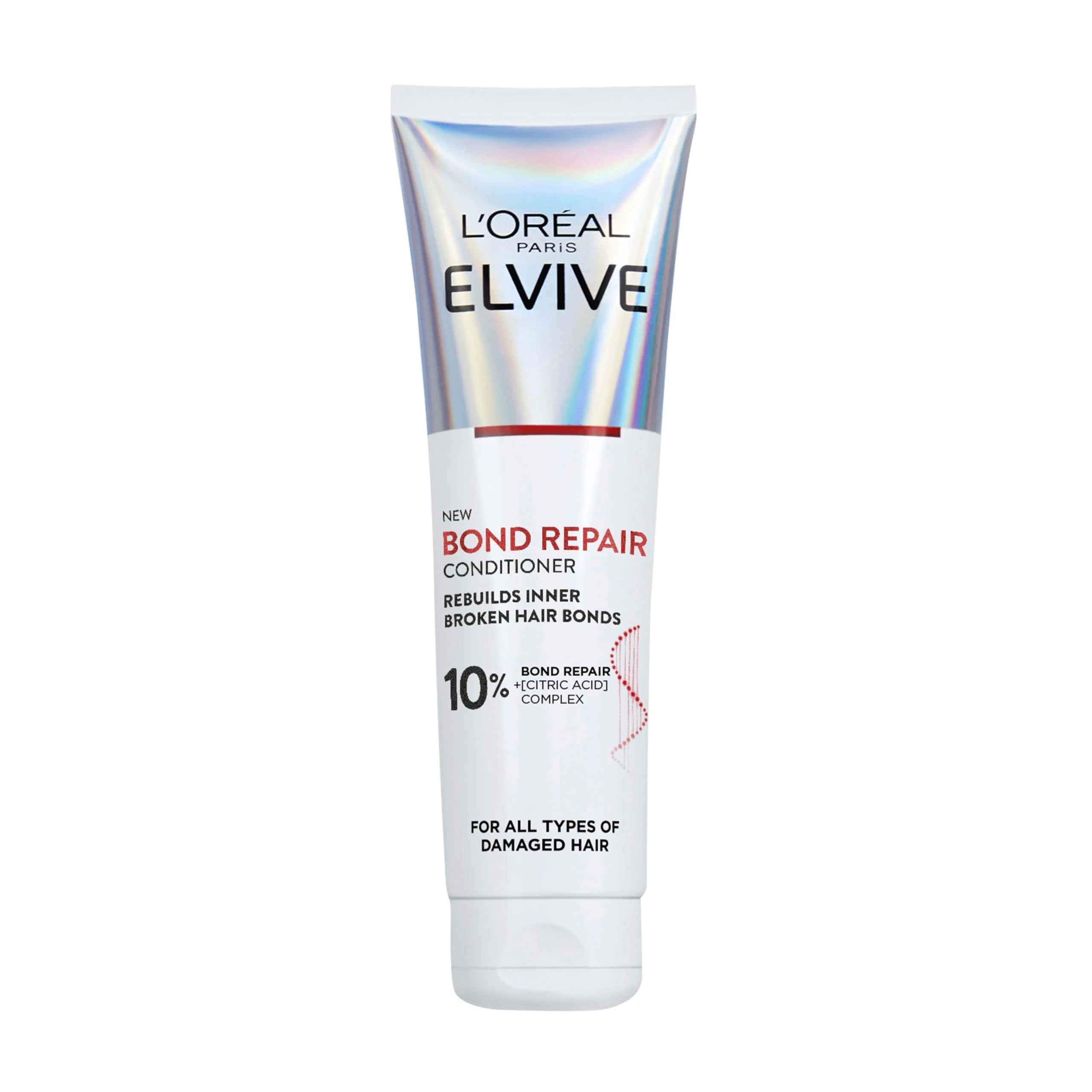 L'Oreal Paris Elvive Bond Repair Conditioner, with Citric Acid Complex, Deep Repair & Bonding Hair Care for Severely Damaged Hair, 98% Less Breakage, 82% Stronger, 150ml