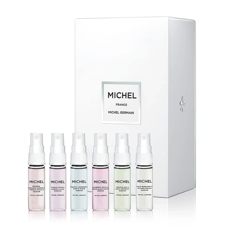 Michel Germain Michel Discovery Set - Floral Scents for Women - Long Lasting - Perfect Gift Idea - Worn Individually or Paired Together - Includes Fragrances from Michel Collection - 6 pc Set