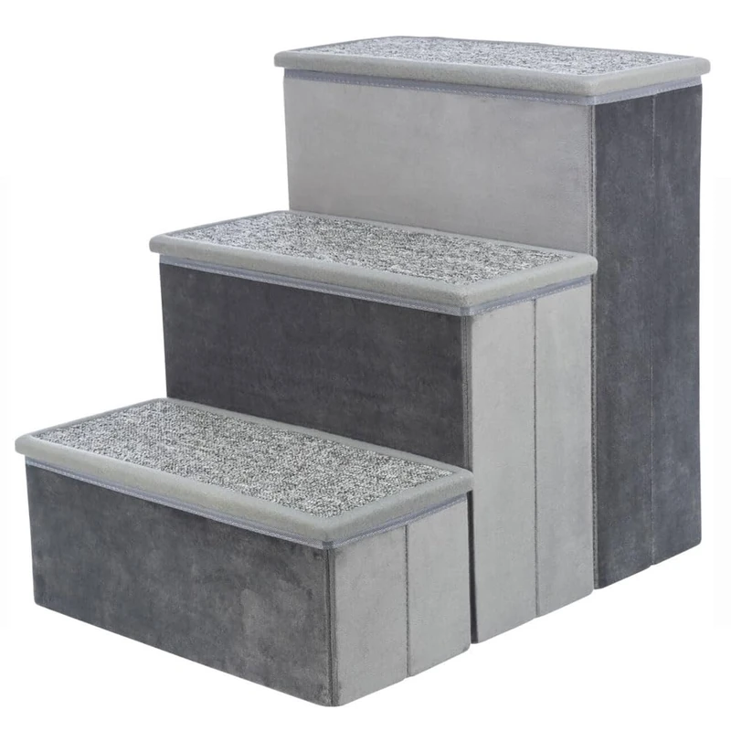 Ladder with Storage Space, 34 x 45 x 50 cm, Grey