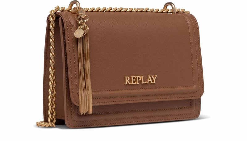 Replay Women's Fw3000 Handbag, 060 Brick Brown, L 25 X H 17 X 7 D CM