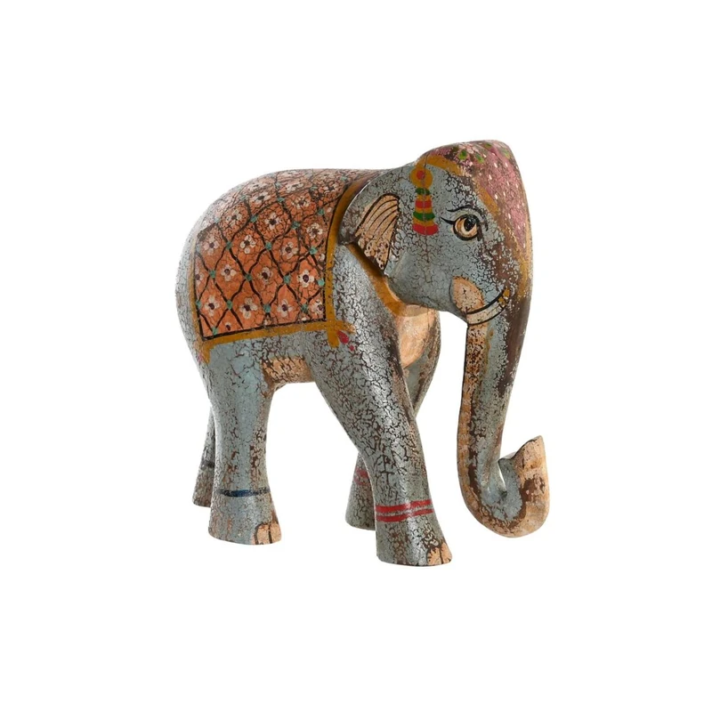 DKD Home Decor Decorative Figure Elephant Mango Wood (29 x 12 x 26 cm)