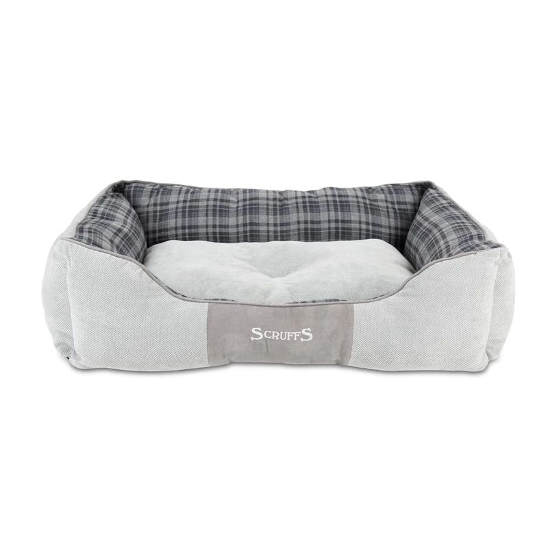 Scruffs Highland Dog Box Bed (XL), 90 x 70cm, Grey