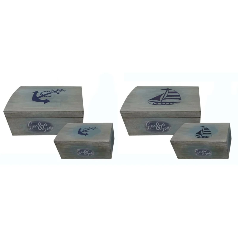 DKD Home Decor Decorative Box Set, Standard
