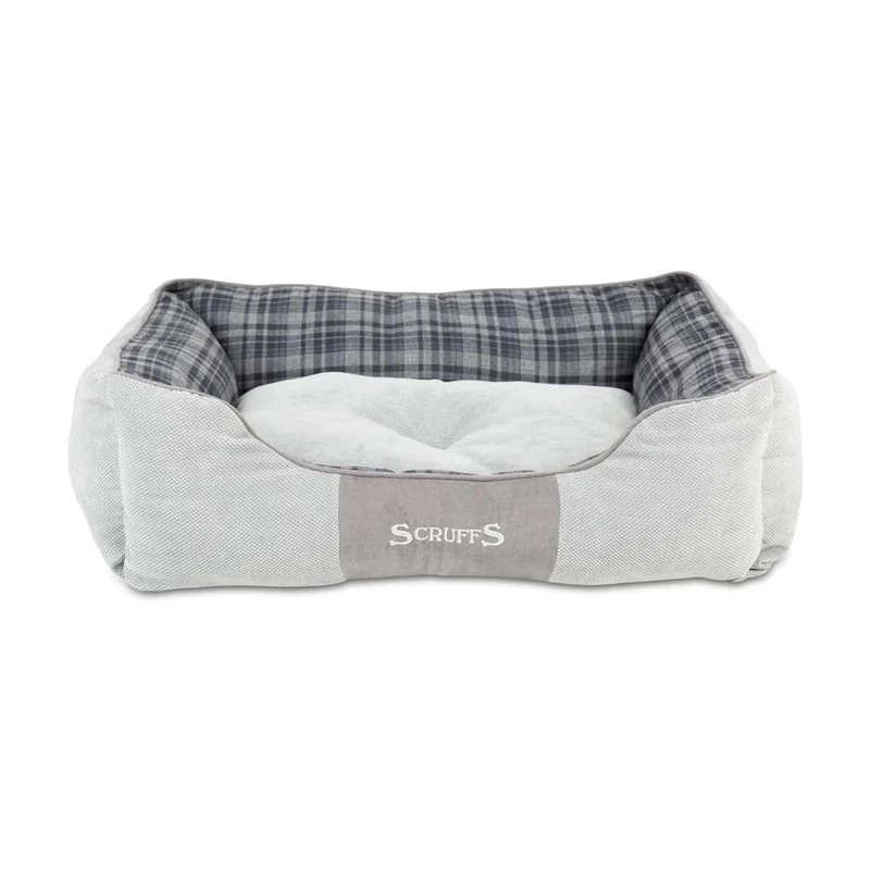 Scruffs Highland Dog Box Bed (L), 75 x 60cm, Grey