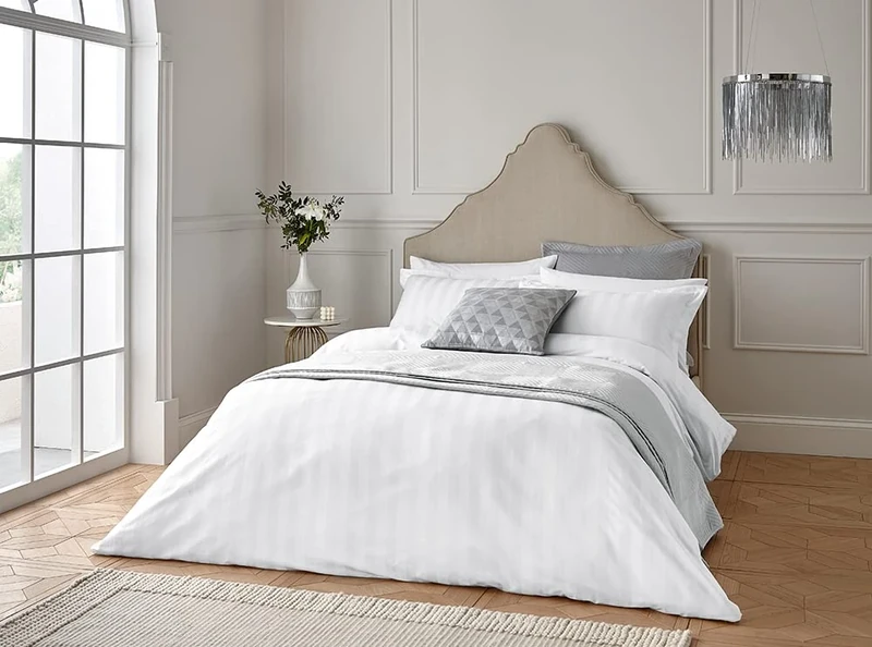 HELENA SPRINGFIELD MODERNE STRIPE COVER SET WHITE - Image 1