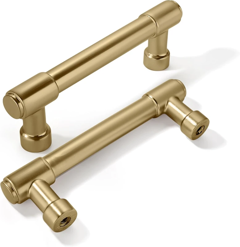 khtumeware 30 Pack 3 Inch(76mm) Champagne Bronze Kitchen Cabinet Handles Warm Brass Cabinet Pulls Gold Kitchen Cabinet Hardware for Cupboard Drawer Pulls Dresser Handle…