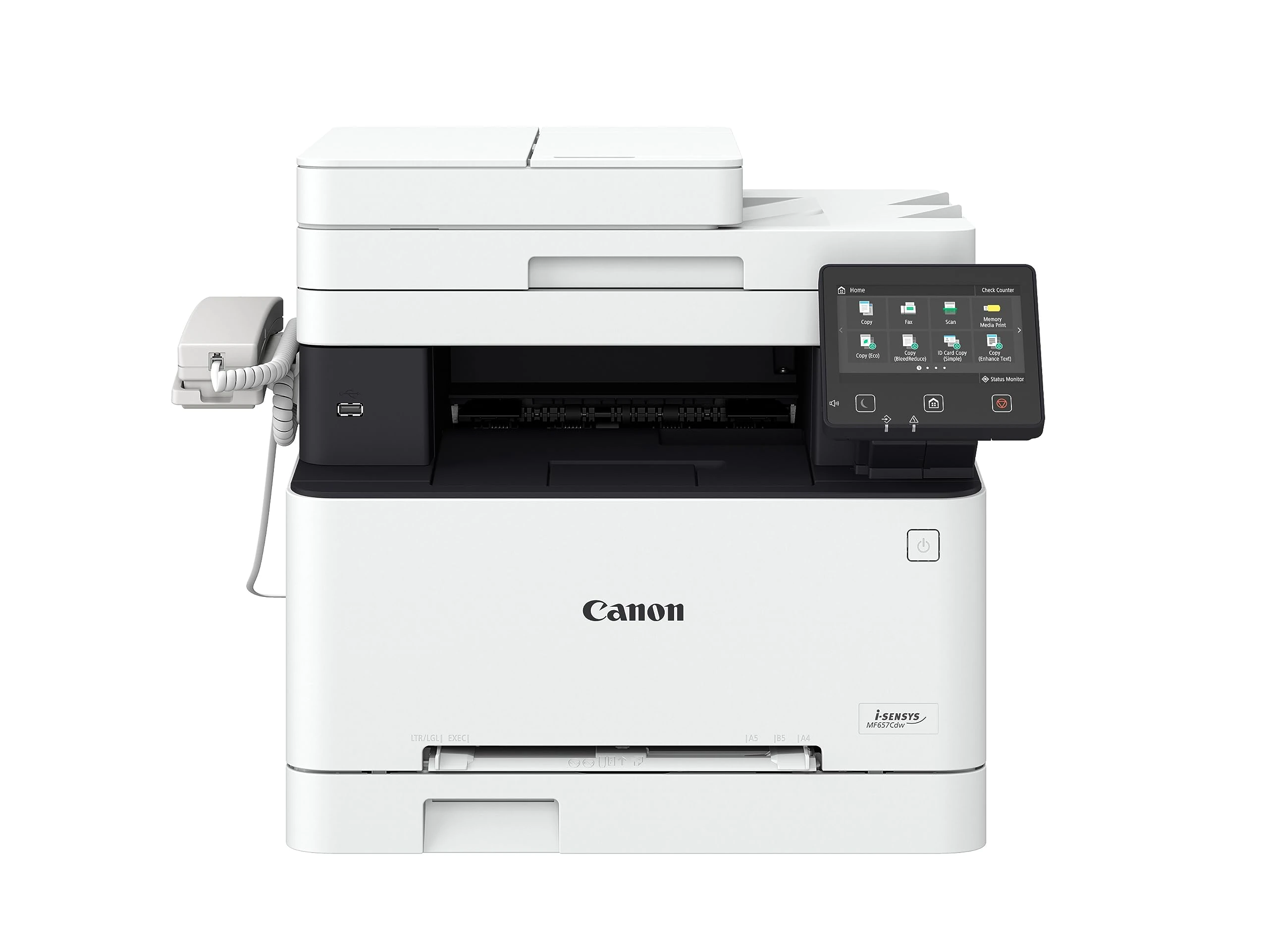 Canon i-SENSYS MF657Cdw Wireless Colour All-in-1 Laser Printer - A4, Print, Copy, Scan, Fax - 21 ppm print speed, LCD Touch Screen - Wi-Fi Connectivity, Scan to Cloud - Office Printer