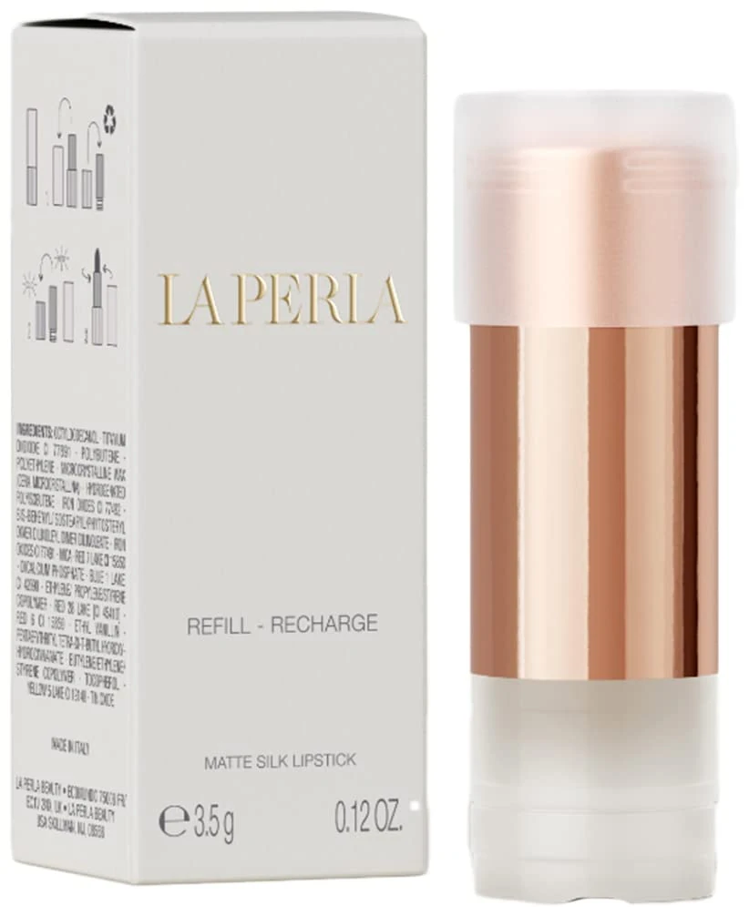 La Perla Beauty, Matte Silk Lipstick Refill, Auburn Nude Red