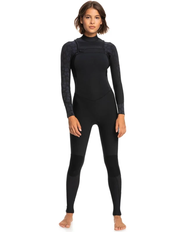 Roxy Chest Zip Wetsuit 3/2 SWELL SERIES FZ GBS Young Womens Black 10T