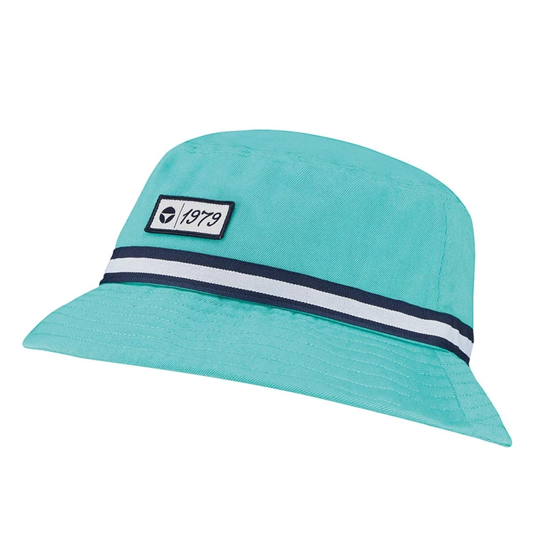 TaylorMade Golf Mens Vintage Twill Novelty-Bucket-Hats, Aqua