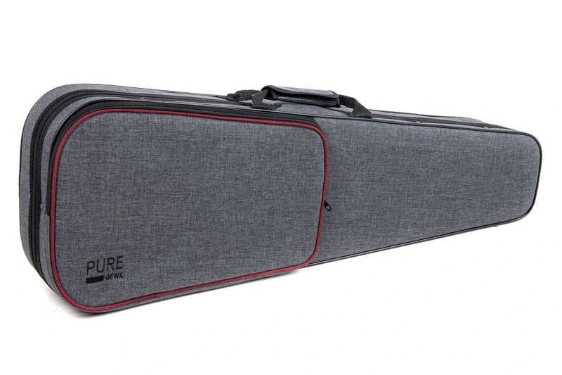 PURE GEWA Violin Case in grey with backpack straps and carry handle 1/2