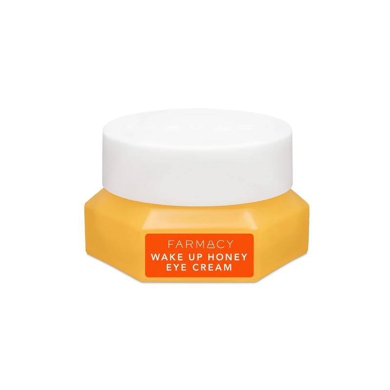 Farmacy Wake Up Honey Eye Cream for Dark Circles and Puffiness - Under Eye Cream for Wrinkles and Bags Under Eyes - Formulated with Caffeine & Vitamin C - 14.7 ml