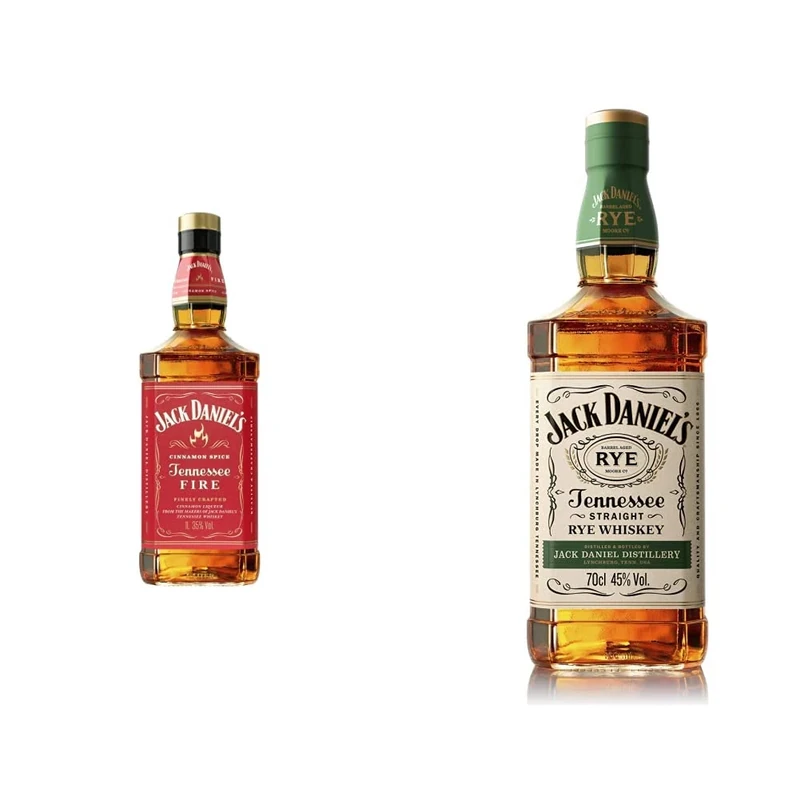 Jack Daniel's Tennessee Fire, 1Litre & 's Tennessee Rye Whiskey, 70cl