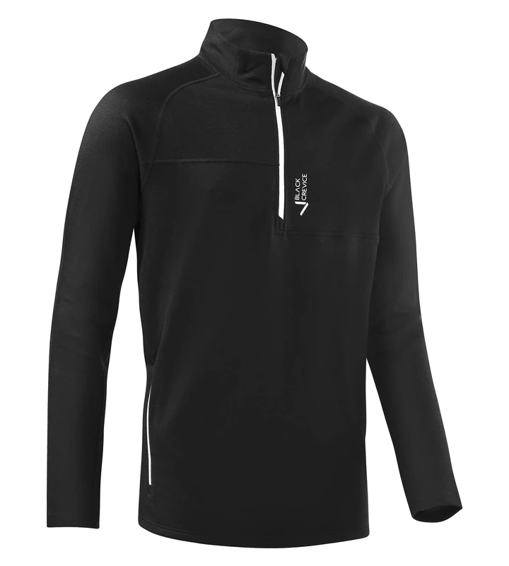 Black Crevice Men's Merino Ski Jumper Black M