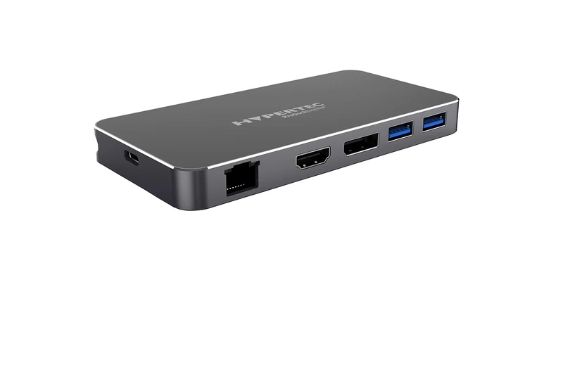 Hypertec ProDockEssential 4-8K Single/4K Dual Screen 60Hz HDMI/Displayport Universal USB-C Dock, 2xUSB 3.0, 1xGbe,100W Charging