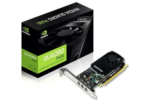 Nvidia Quadro P400 2GB GDDR5 Single-Slot Graphics Card – 256 CUDA Cores, 64bit, 32GB/s, 3 Mini DisplayPort 1.4 Ports, 30W, PCI Express 3.0 x16 with 3 Adapters, High & Low Profile Bracket (Renewed)